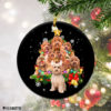 Round Ornament Labradoodle Christmas Tree Lights Funny Dog Chrismas Ornament