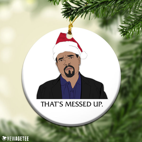 Round Ornament Law Order SVU Fin Tutuola Thats Messed Up Christmas Ornament Funny Holiday Gift