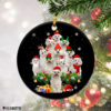 Round Ornament Maltese Christmas Tree Lights Funny Dog Chrismas Ornament
