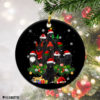 Round Ornament Newfoundland Christmas Tree Lights Funny Dog Chrismas Ornament