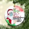 Round Ornament Santa Wish List Christmas 2021 Decoration Ornament