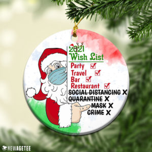 Santa Wish List Christmas 2021 Decoration Ornament