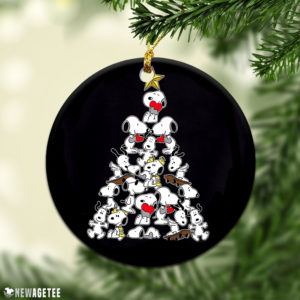 Round Ornament Snoopy Christmas Tree Merry Christmas 2021 Ornament
