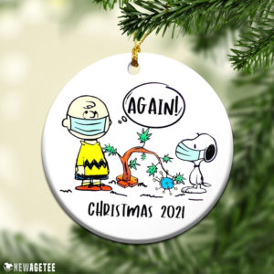 Round Ornament Snoppy Peanuts Charlie Brown 2021 Christmas Ornament