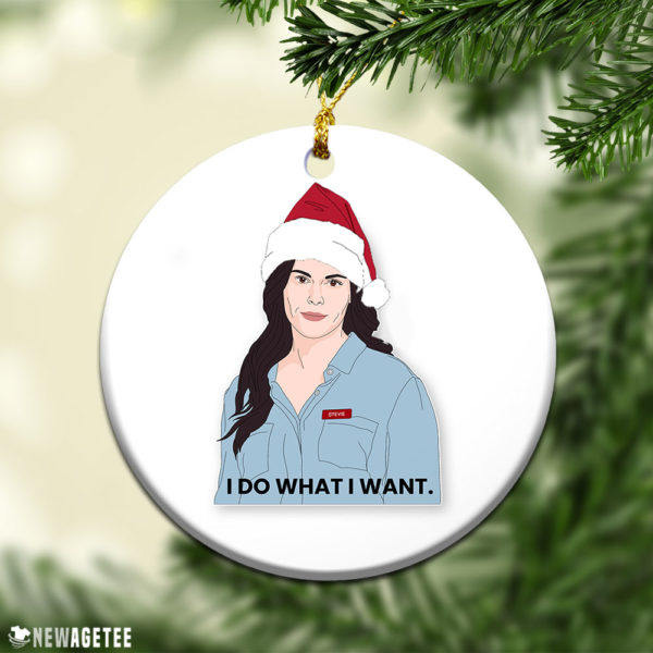 Round Ornament Stevie I Do What I Want Merry Christmas Ornament Funny Holiday Gift