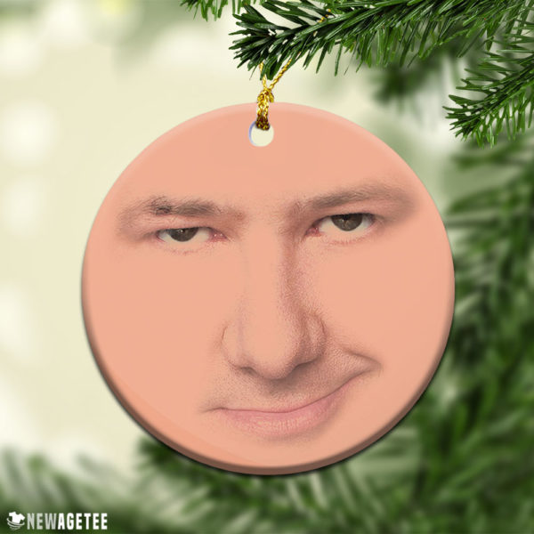 Round Ornament The Office TV Show Kevin Malone Face Christmas Ornament Funny Holiday Gift