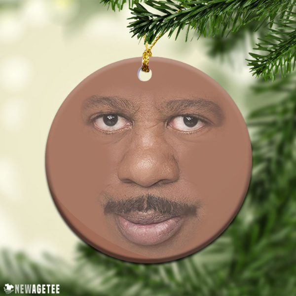 Round Ornament The Office TV Show Stanley Hudson Face Christmas Ornament Funny Holiday Gift