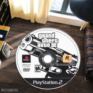 Round Rug Carpet Grand Theft Auto III PlayStation 2 Disc Round Rug Carpet