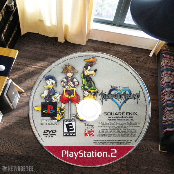 Round Rug Carpet Kingdom Hearts PlayStation 2 Disc Round Rug Carpet