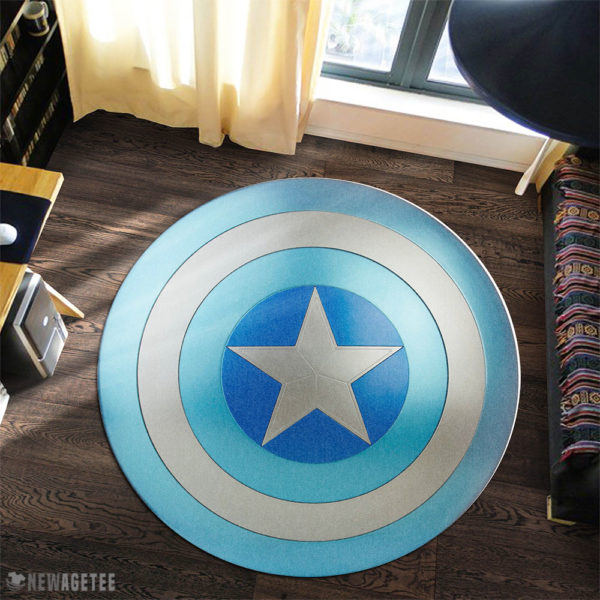 Round Rug Carpet Marvel The Winter Solider Captain Americas Stealth Shield Round Rug Carpet