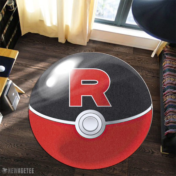Round Rug Carpet Pokemon Team Rocket Ball Round Rug Carpet