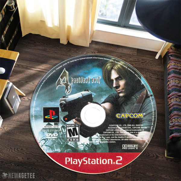 Round Rug Carpet Resident Evil 4 Playstation 2 Capcom Disc Round Rug Carpet