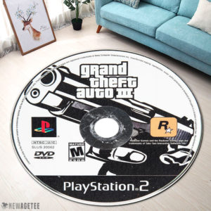Round Rug Grand Theft Auto III PlayStation 2 Disc Round Rug Carpet