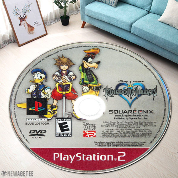 Kingdom Hearts PlayStation 2 Disc Round Rug Carpet
