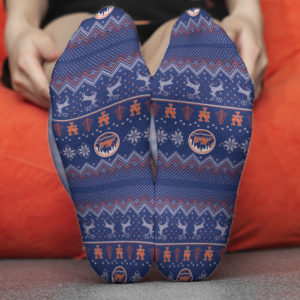Sock New York Mets Raglan Adult Ugly Christmas Crew Socks