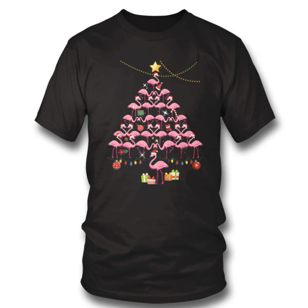 T Shirt Cute Flamingos Christmas Tree T Shirt