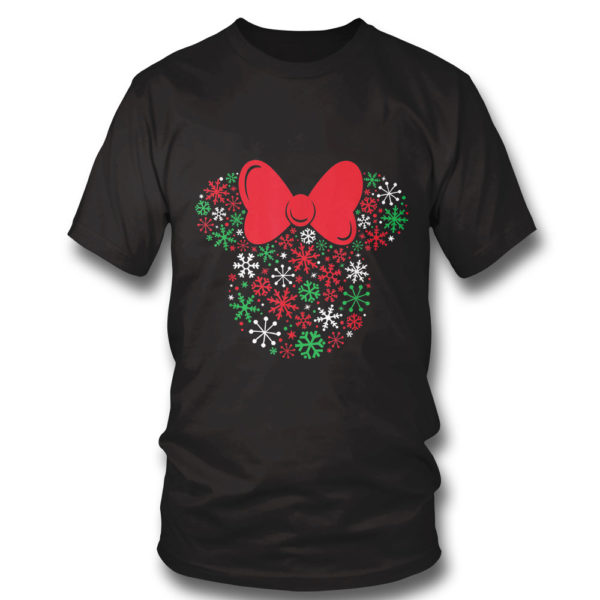 T Shirt Disney Minnie Mouse Icon Holiday Snowflakes SweatShirt