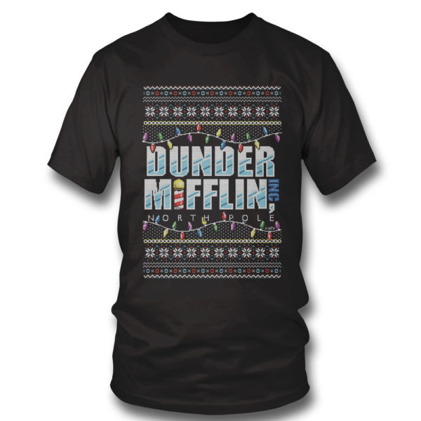 T Shirt Dunder Mifflin North Pole Branch The Office Ugly Christmas Sweater