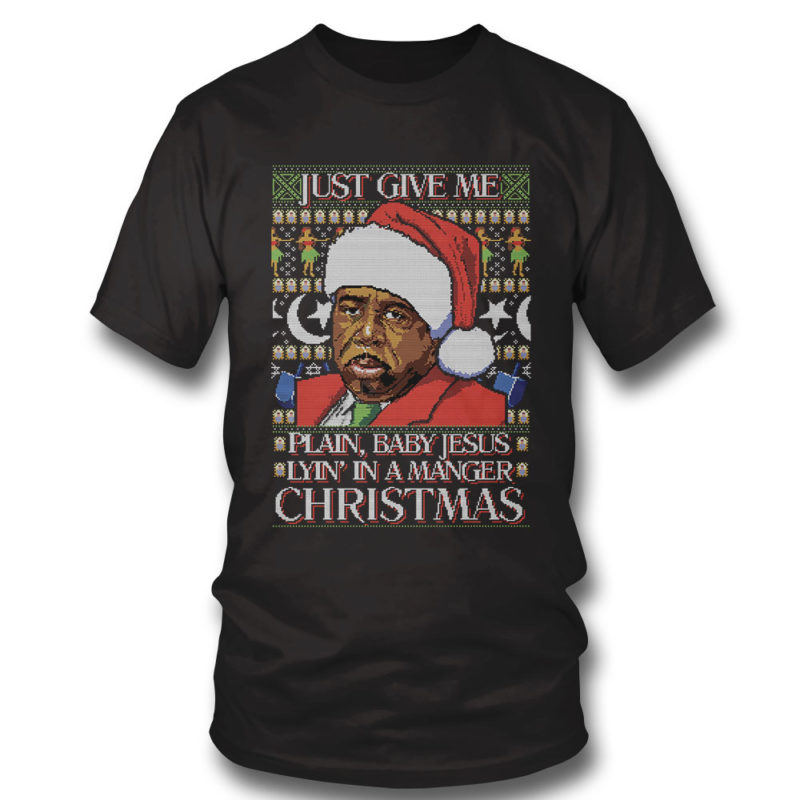 Just Give Me Plain, Baby Jesus Lying in A Manger Christmas Ugly Sweater