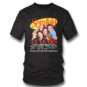 T Shirt Seinfeld 33 years 1989 2022 thank you memories signatures shirt