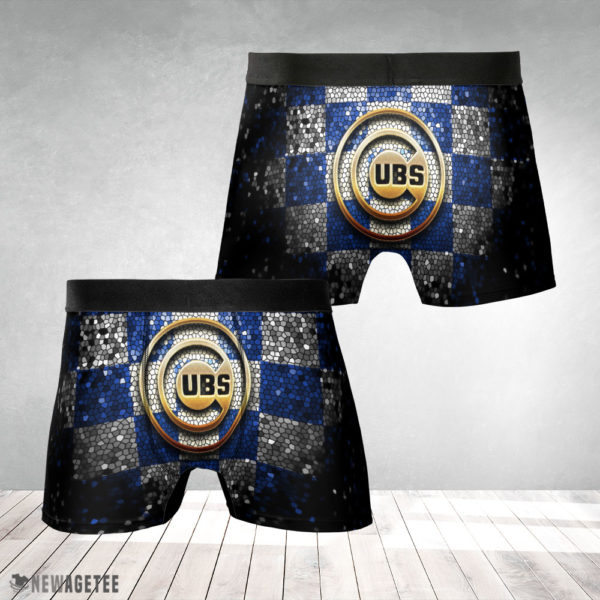 Underwear Boxer Chicago Cubs MLB Glitter Mens Underwear Boxer Briefs