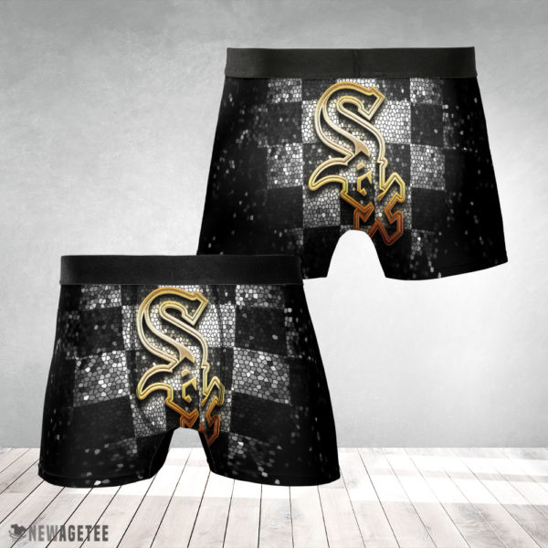 Underwear Boxer Chicago White Sox MLB Glitter Mens Underwear Boxer Briefs