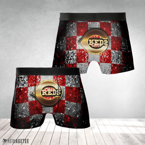 Underwear Boxer Cincinnati Reds MLB Glitter Mens Underwear Boxer Briefs