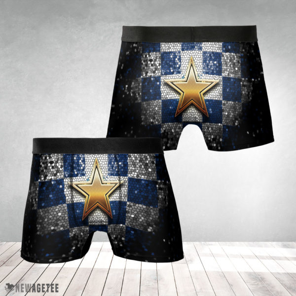 Underwear Boxer Dallas Cowboys NFL Glitter Mens Underwear Boxer Briefs