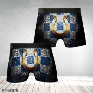 Underwear Boxer Indianapolis Colts NFL Glitter Mens Underwear Boxer Briefs