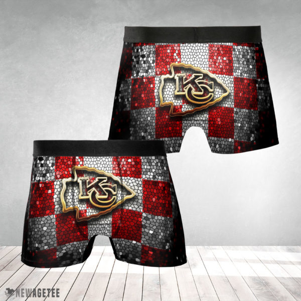 Underwear Boxer Kansas City Chiefs NFL Glitter Mens Underwear Boxer Briefs