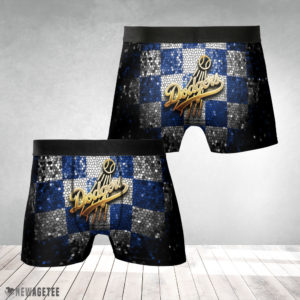 Underwear Boxer Los Angeles Dodgers MLB Glitter Mens Underwear Boxer Briefs
