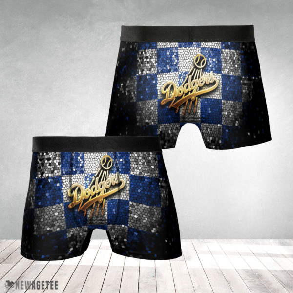 Underwear Boxer Los Angeles Dodgers MLB Glitter Mens Underwear Boxer Briefs