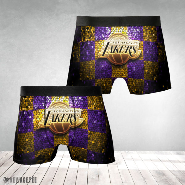 Underwear Boxer Los Angeles Lakers NBA Glitter Mens Underwear Boxer Briefs