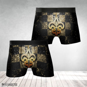 Underwear Boxer New Orleans Saints NFL Glitter Mens Underwear Boxer Briefs