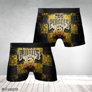 Underwear Boxer Pittsburgh Pirates MLB Glitter Mens Underwear Boxer Briefs
