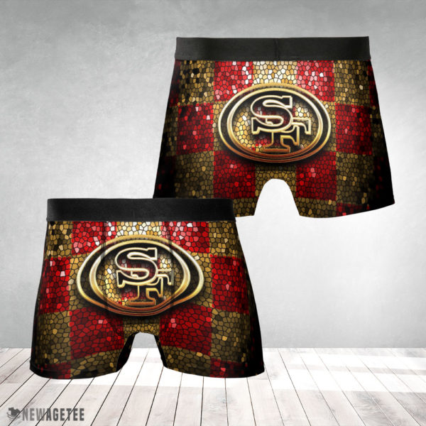 Underwear Boxer San Francisco 49ers NFL Glitter Mens Underwear Boxer Briefs
