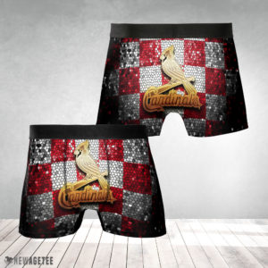 Underwear Boxer St Louis Cardinals MLB Glitter Mens Underwear Boxer Briefs