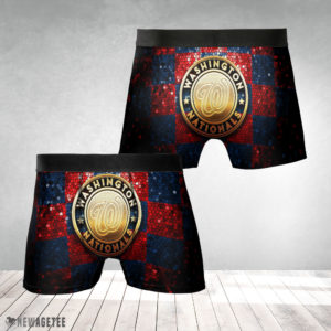 Underwear Boxer Washington Nationals MLB Glitter Mens Underwear Boxer Briefs