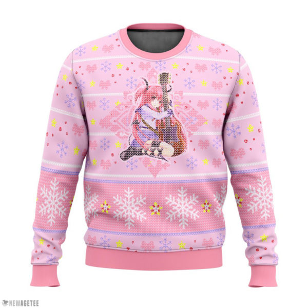 Yuri Nakamura Angel Beats Loves Guitar Ugly Christmas Sweater