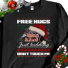 1 Black Sweatshirt David Rose Creek Free Hugs Just Kidding Dont Touch Me Ugly Christmas Sweater Sweatshirt