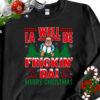 1 Black Sweatshirt Well La dee Frickin Da Merry Chris Farley Ugly Christmas Sweater