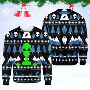 Alien Christmas Autism Dad Ugly Christmas Sweater Unisex Knit Wool Ugly Sweater