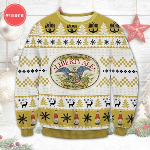 Anchor Brewing Liberty Ale Ugly Christmas Sweater Unisex Knit Wool Ugly Sweater