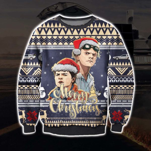 Back To The Future Ugly Christmas Sweater Unisex Knit Sweater