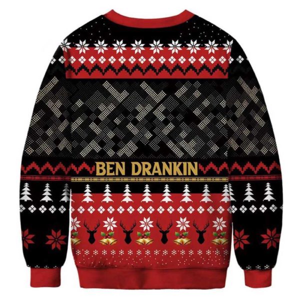 Ben Drankin Ugly Christmas Sweater Unisex Knit Wool Ugly Sweater 1