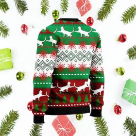 Black Cat Light Ugly Christmas Sweater Knit Wool Sweater