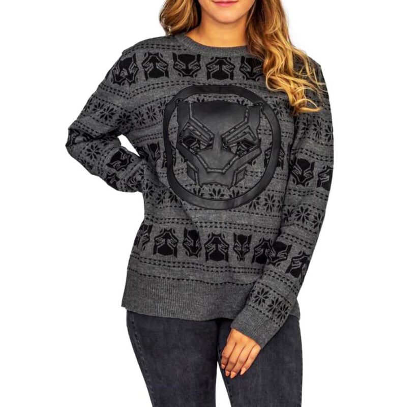 Black Panther Ugly Christmas Sweater Knit Wool Sweater