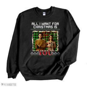 Black Sweatshirt All I Want For Christmas Is You A Bad Bunny Ugly Christmas Sweater Sweatshirt