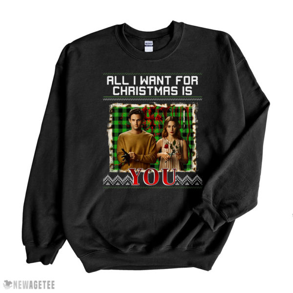 Black Sweatshirt All I Want For Christmas Is You A Bad Bunny Ugly Christmas Sweater Sweatshirt
