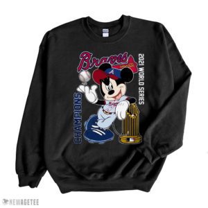 Black Sweatshirt Atlanta Braves World Series Champions 2021 MLB Mickey Mouse shirt